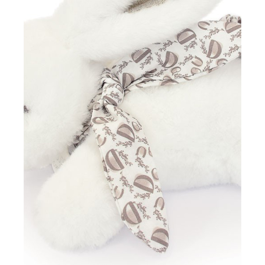 Peluche doudou Lapin 25 cm Blanc 