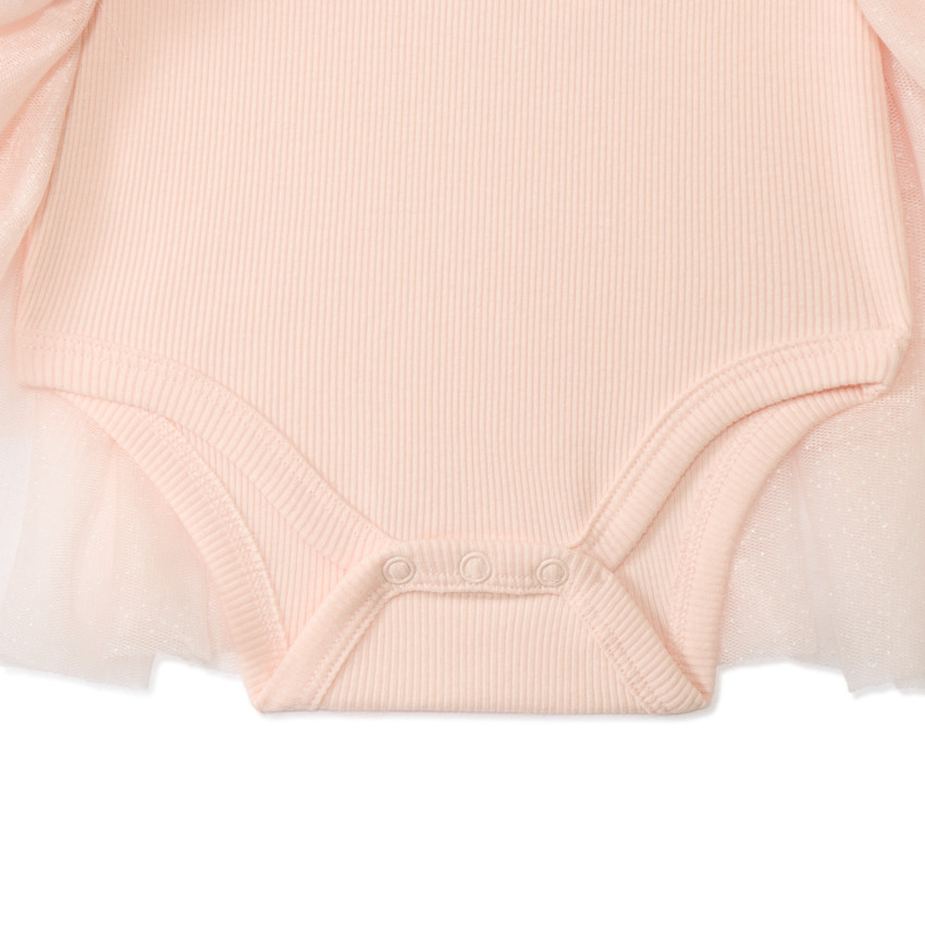 Jurk met 2-in-1 effect en glinsterende tule voor meisjes 