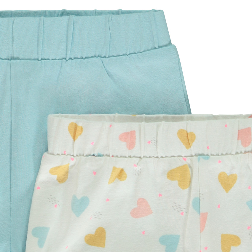 Set van 2 fantasie shorts in jersey voor baby meisje 