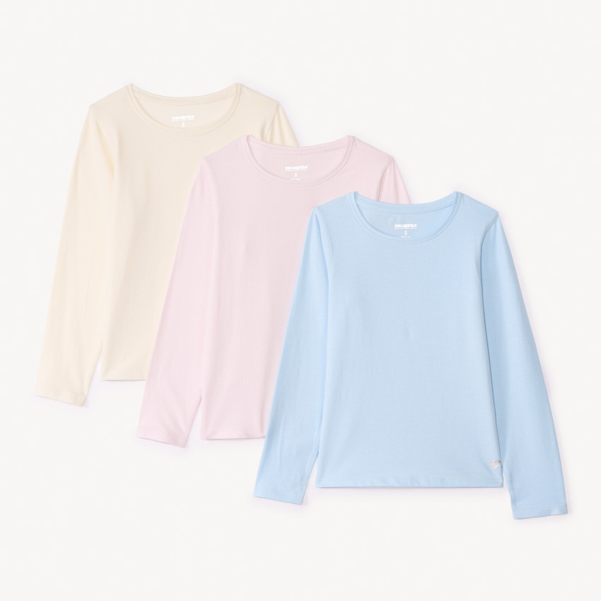Set van 3 lange mouwen t-shirts voor meisjes 