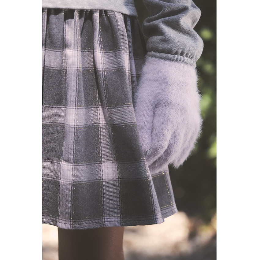 Gebreide wanten met bontlook voor meisjes 