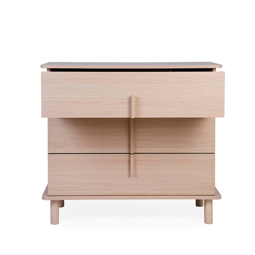 Commodes 3 tiroirs avec Plan à langer Nordica Natural 