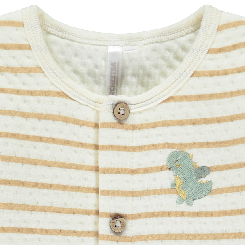 Lange gestreepte jumpsuit voor baby jongen 