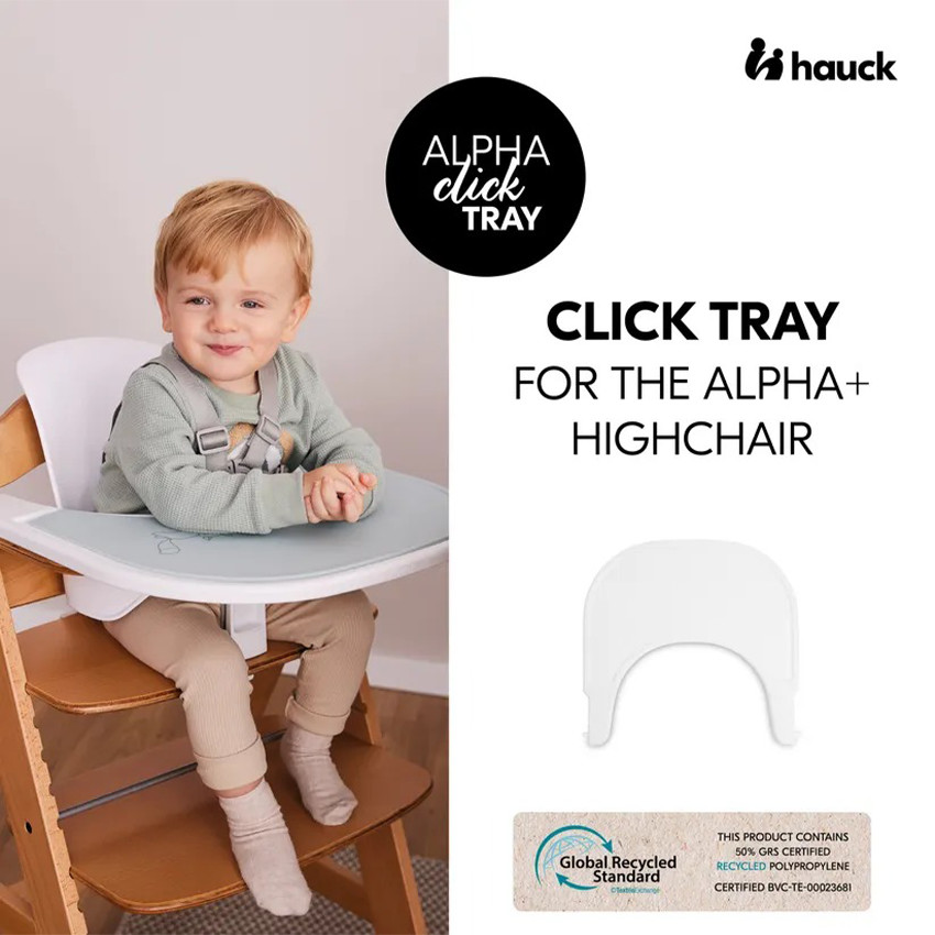 Tablette chaise haute Alpha Click Tray Blanc 