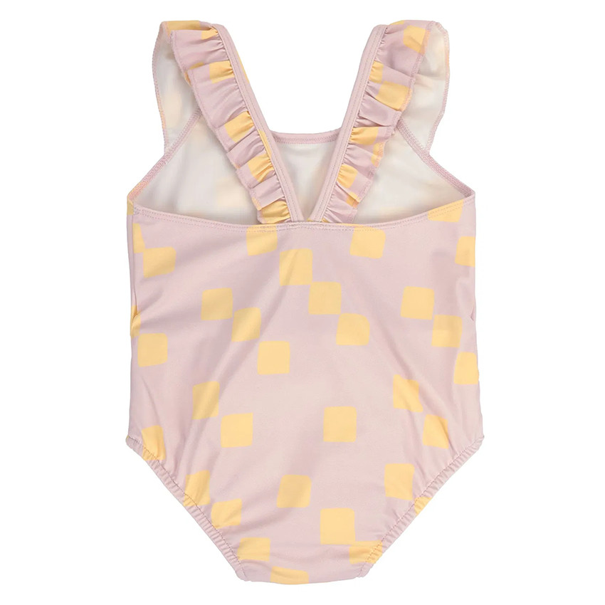Maillot de bain avec couche T98 (25-36 mois) Checkerboard Pale Pink/Yellow 