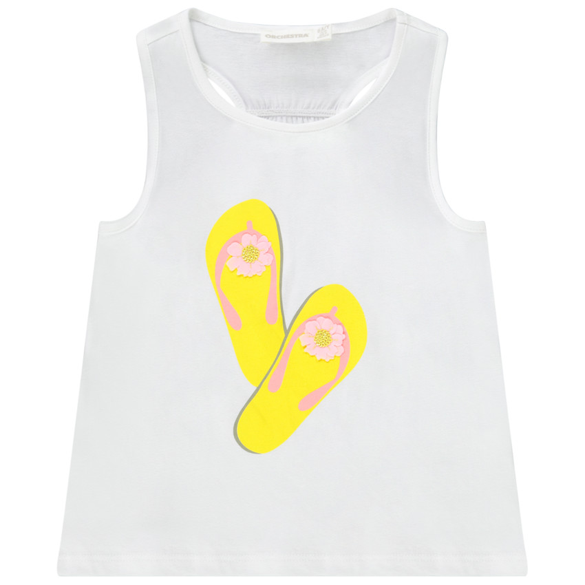 Débardeur print tongs et dos nageur pour fille 