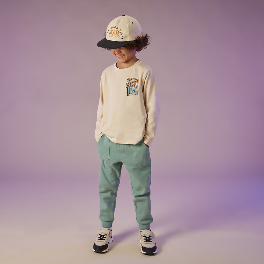 T-shirt manches longues avec dos printé pour garçon 