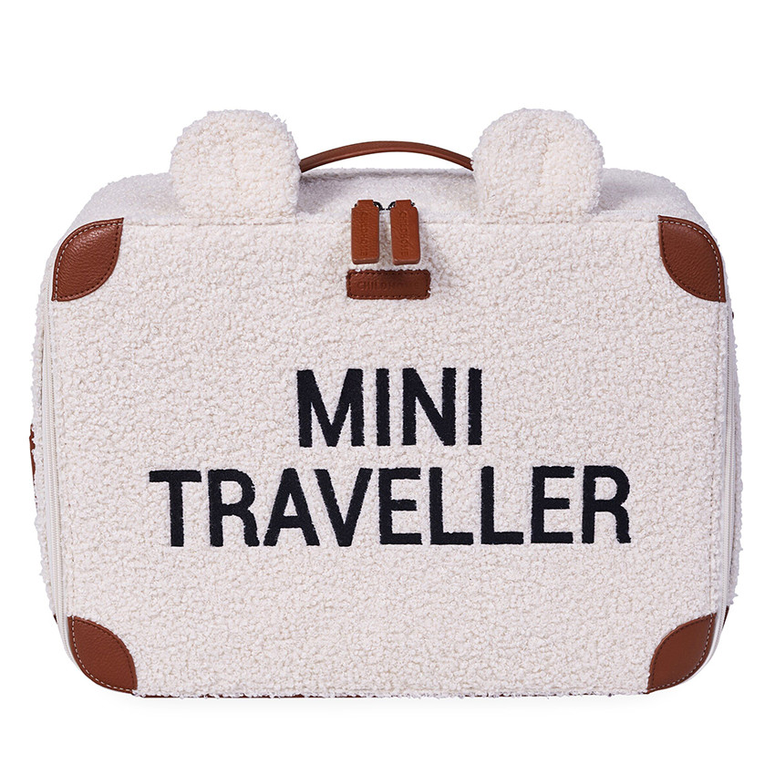 Valies kinderkoffer Mini Traveller Teddy Ecru 