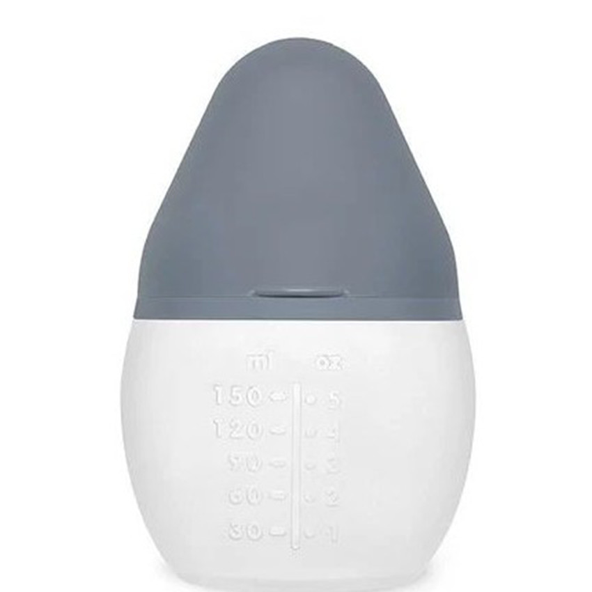 Zuigfles silicone 150 ml speen slow flow Blue Grey 