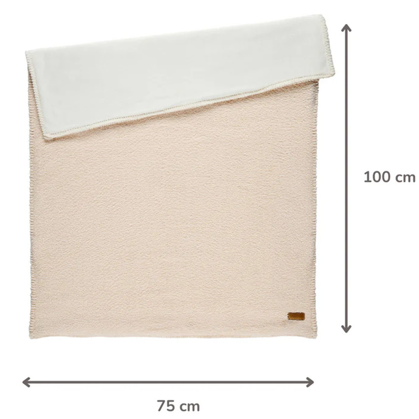 Couverture Supersoft - Teddy - Ecru - 75x100 cm 