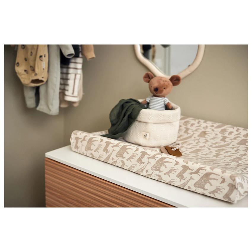 Housse de matelas à langer 50 x 70 cm Animals nougat 