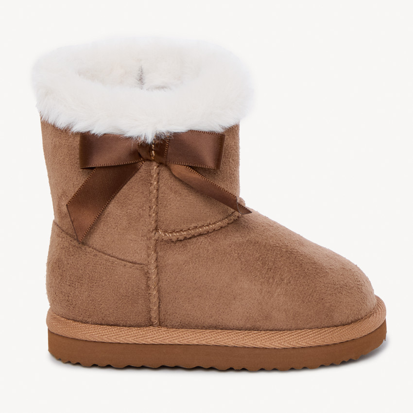 Bottes fourrées effet daim pour bébé fille 