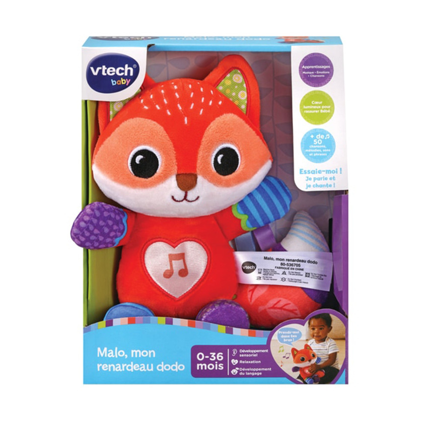 Peluche d'activités Malo - Mon renardeau Dodo 