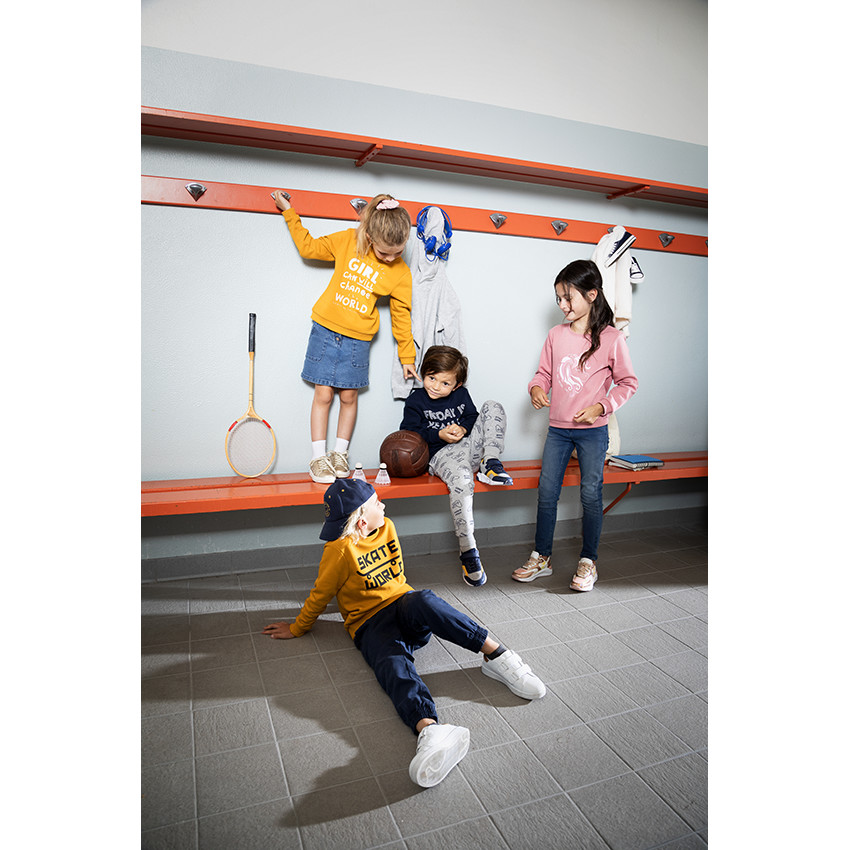 Korte rok van paperbag jeans voor meisjes 