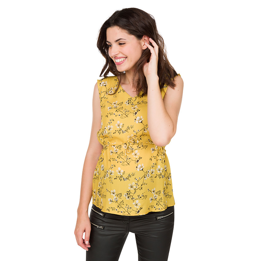 Zwangerschapstop met bloemenprint  