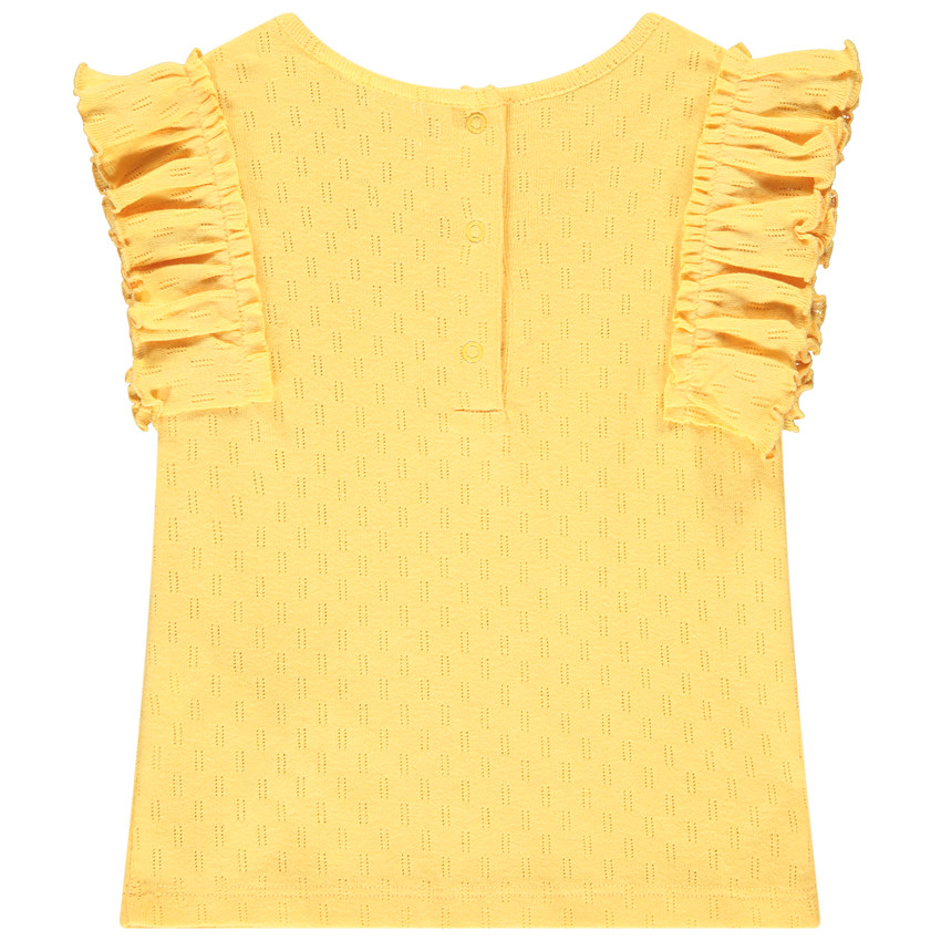 T-shirt met korte mouwen in gaas voor meisjes 