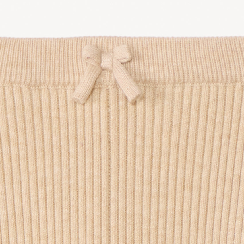 Caleçon long côtelé uni pour bébé fille 