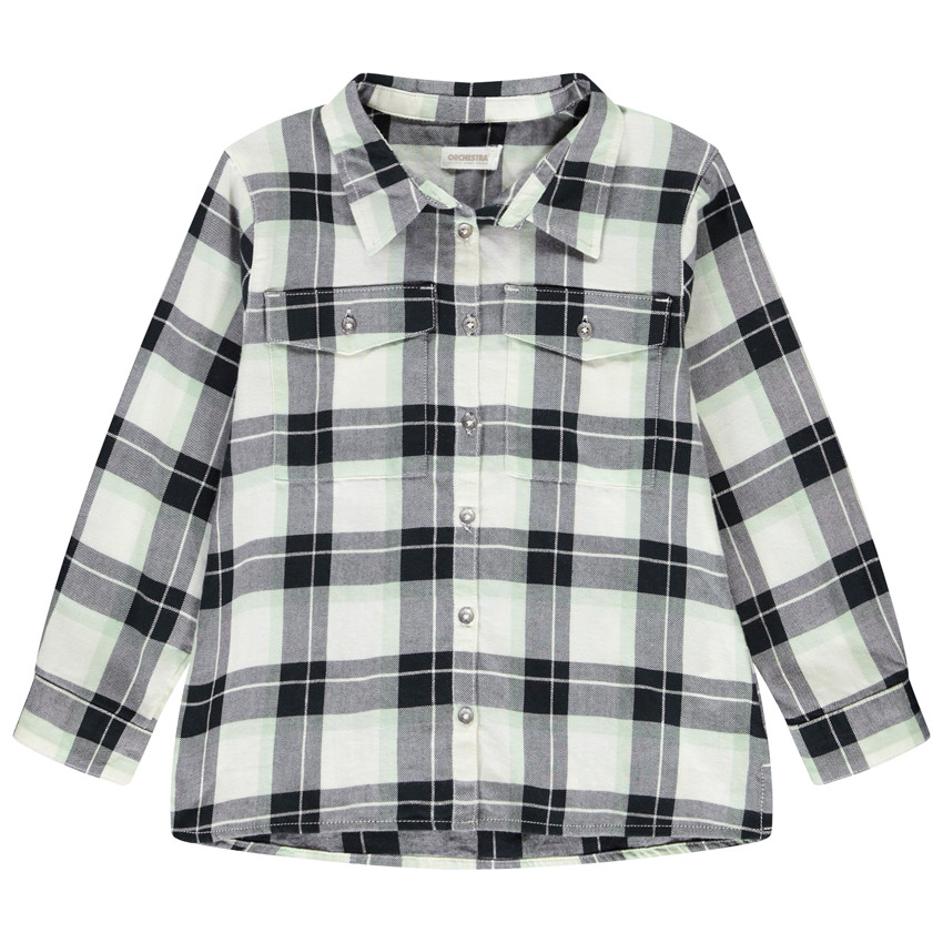 Langarmige geruite blouse voor meisjes 