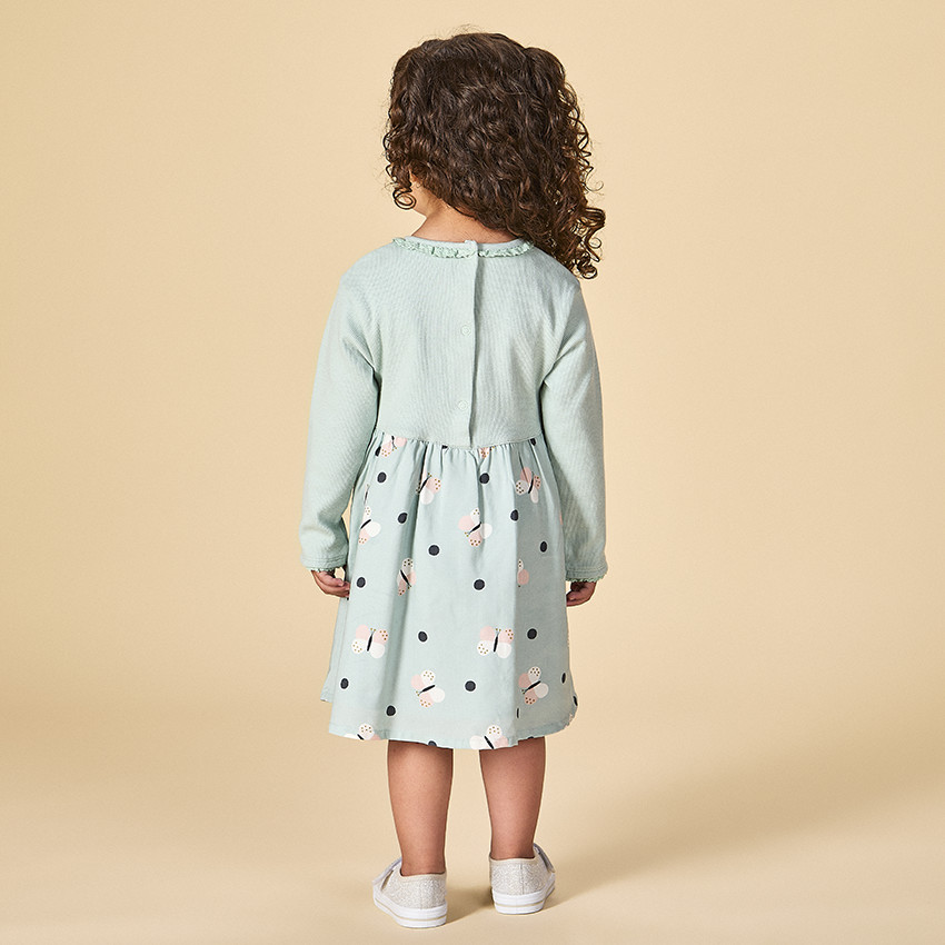 Robe effet  2 en 1 imprimé papillons pour bébé fille 