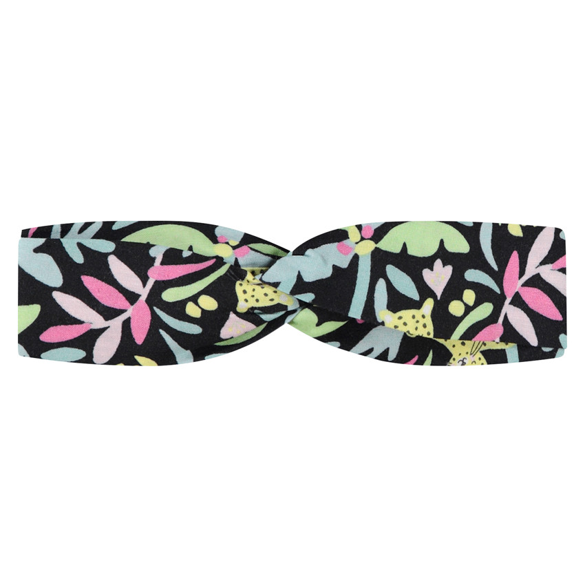 Bandeau effet torsadé imprimé fantaisie pour bébé fille 