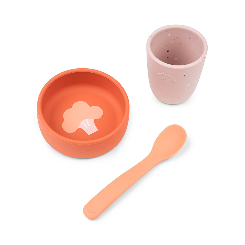 Coffret repas en silicone Papaye 