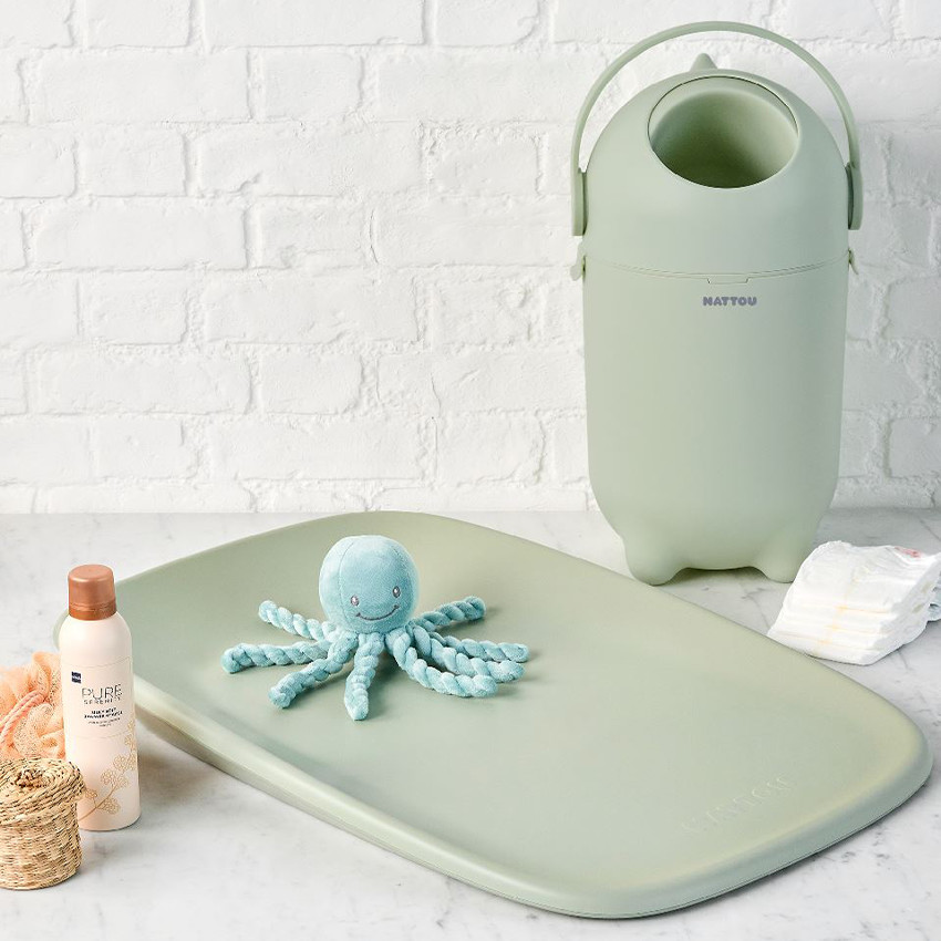 Poubelle Dropy anti-odeur pour couches Vert 