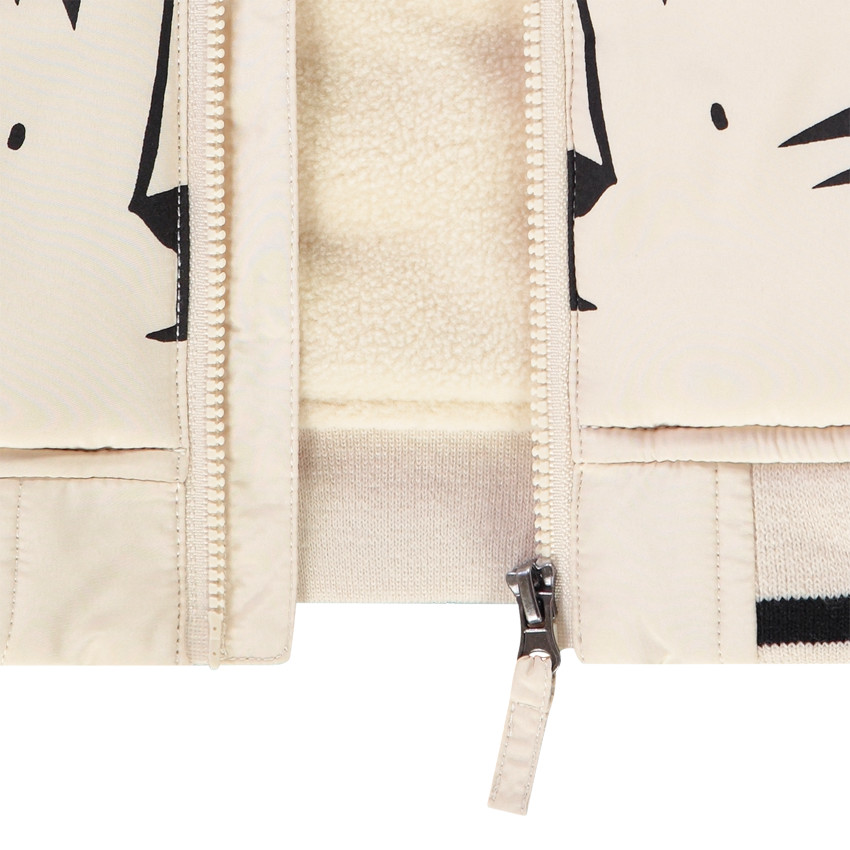 Doudoune sans manches en polyester avec poche ludique tigre pour bébé garçon 