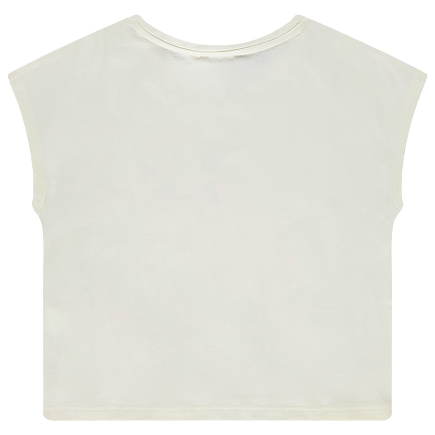 T-shirt met korte mouwen in doosvorm met eenhoorn voor meisjes 