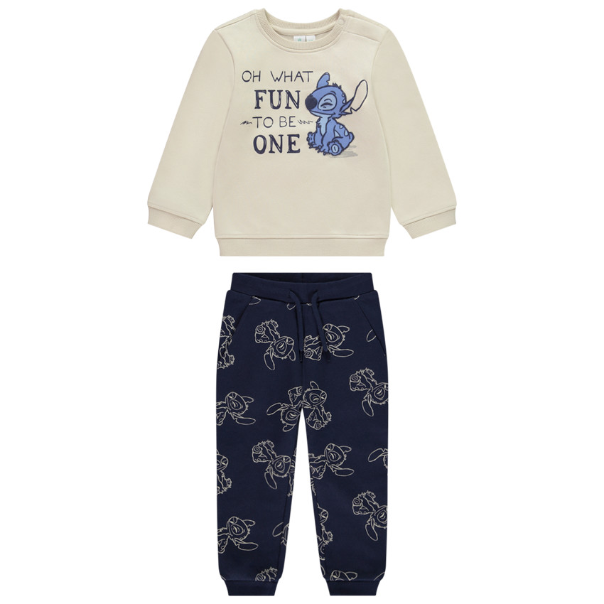 Ensemble jogging + sweat molleton Stitch Disney pour bébé garçon 