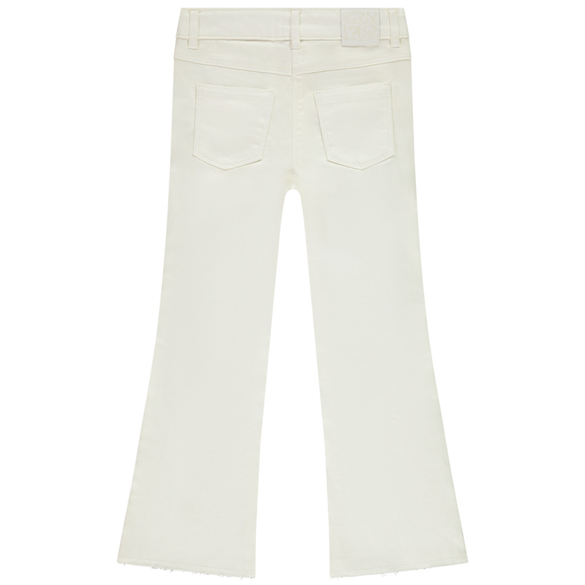 Jean trompette finition raw cut pour fille 