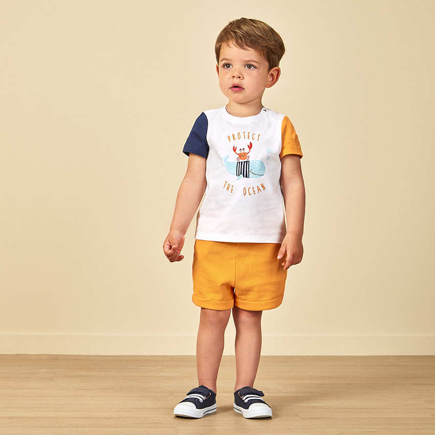 Ensemble 2 pièces effet color block pour bébé garçon 