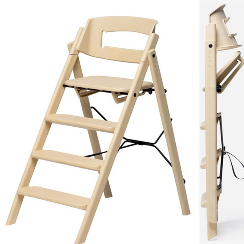 Chaise haute Kaos Klapp évolutive pliable Plastic Desert Sand 
