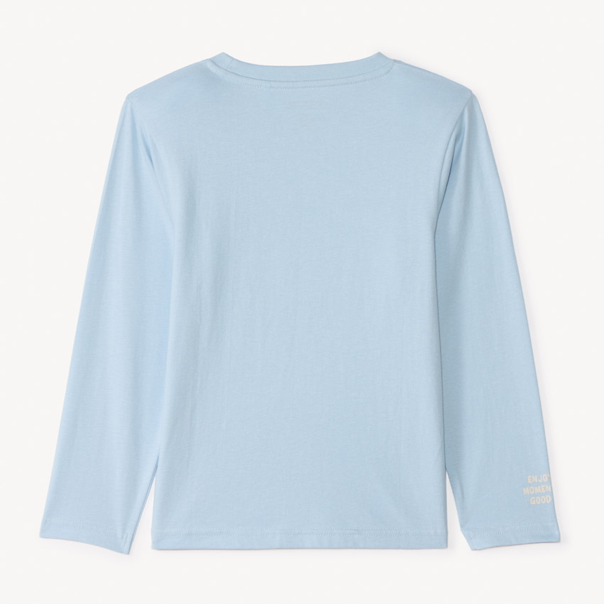 T-shirt met lange mouwen en gedrukte puff voor jongens 