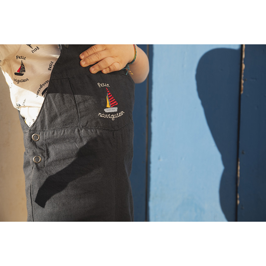 Korte mouwen T-shirt met bootjesprint voor baby jongen 