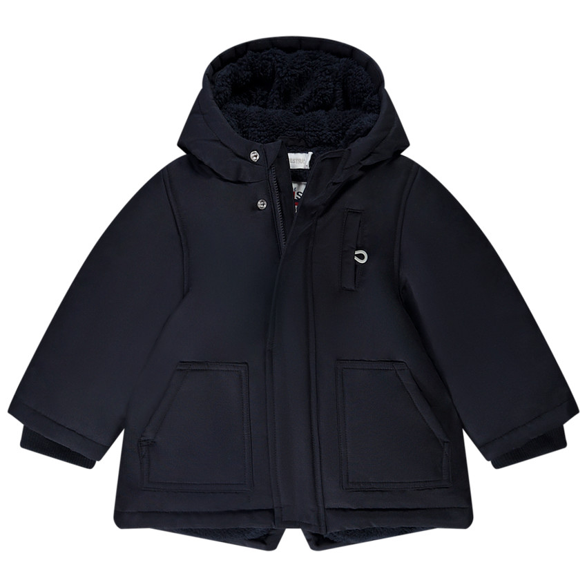 Parka met sherpa gevoerde kap voor baby jongen 