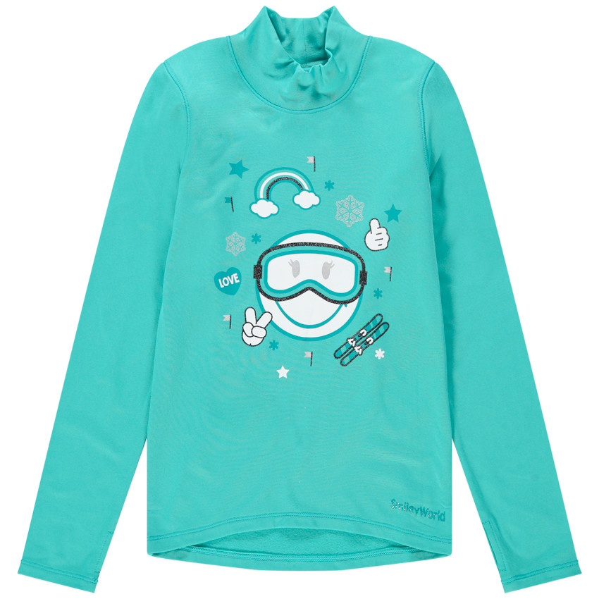 Skisous-pull met turtleneck met Smiley-print 