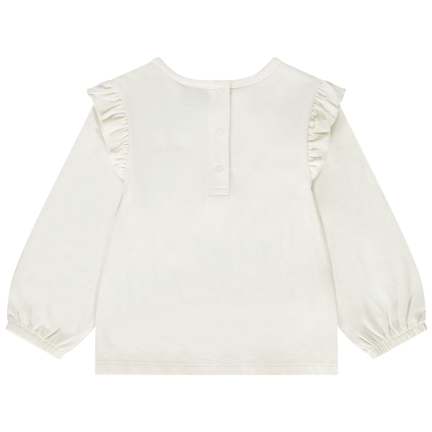 Lange mouwen T-shirt Minnie Disney met 3D bloemen voor baby meisje 