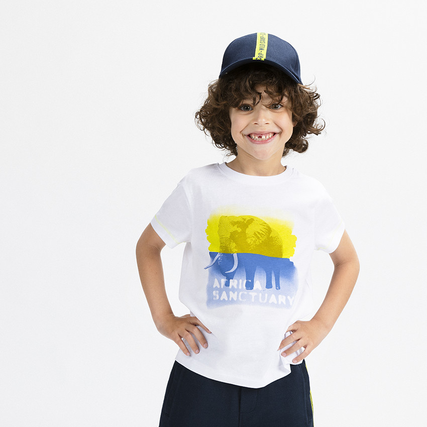 Casquette twill avec bande contrastée pour garçon 