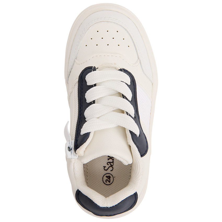 Sneakers met veters en rits + inzetten voor jongen 