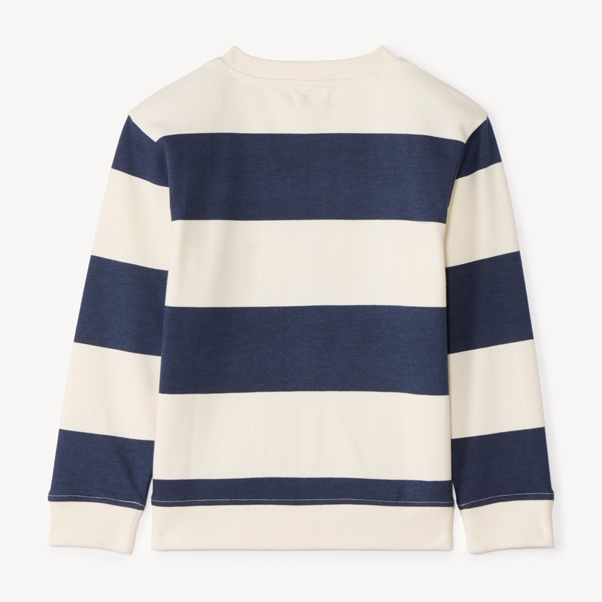 Sweatshirt van fleece met geborduurd haai voor jongens 