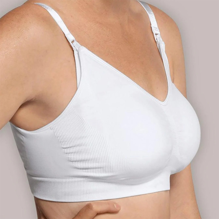 S-Soutien-gorge d'allaitement sans couture Blanc  