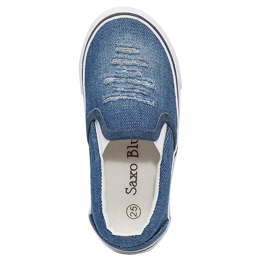 Lage sneakers van stof met used effect van 28 tot 38 