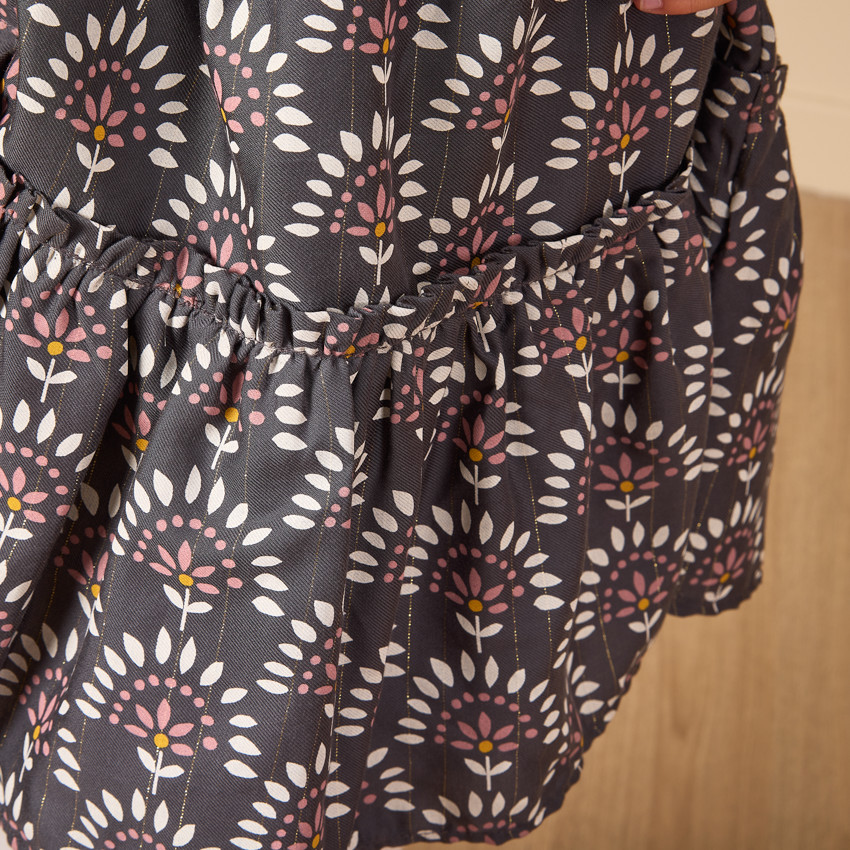 Lange mouwen jurk met fantasieprint voor meisjes 