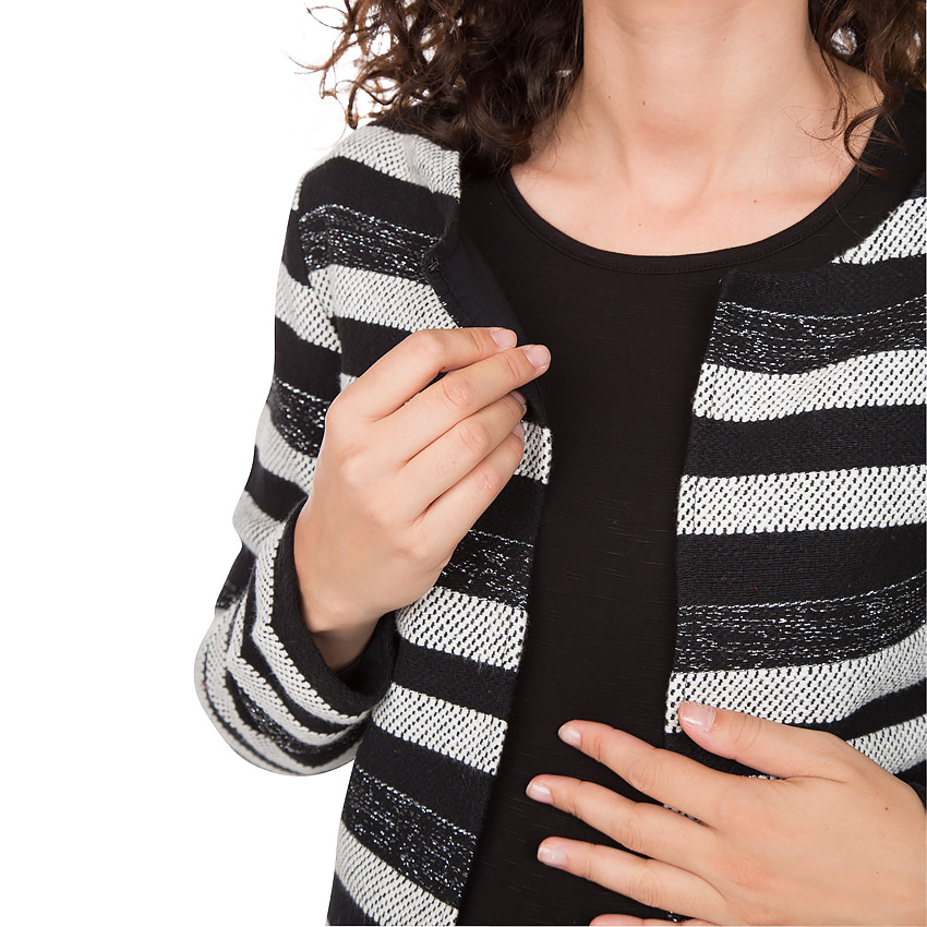 Zwangerschapsvest met jacquardstrepen 