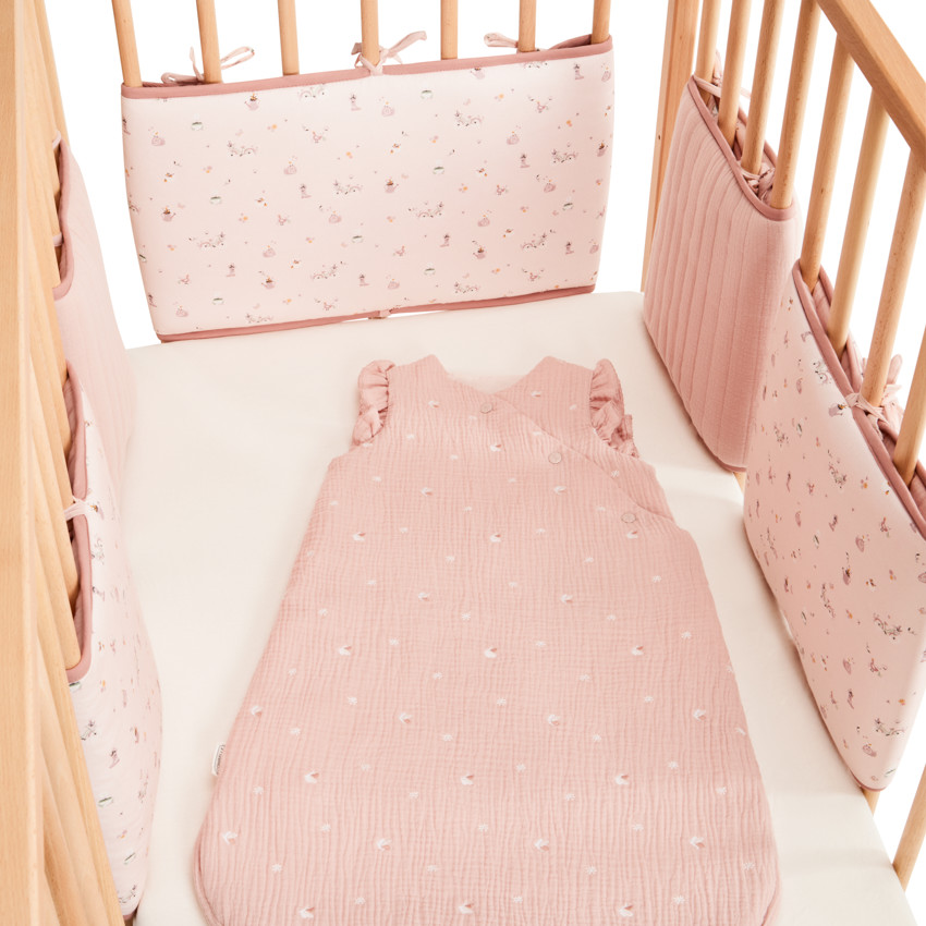 Set van 5 modulaire spijlenbeschermers Wandel Bucolique roos 