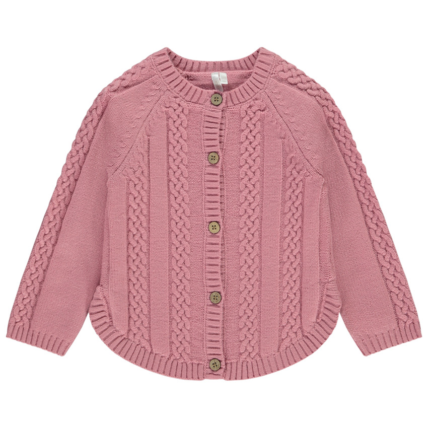 Gemaakt gebreid fantasie poncho vest voor baby meisje 