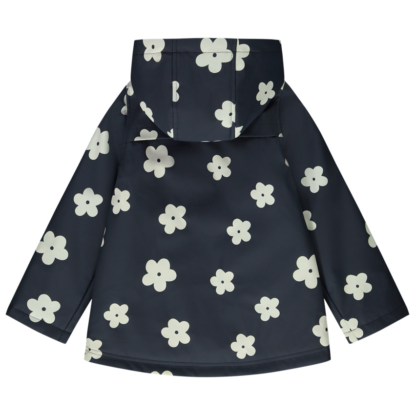 Parka gom gewatteerd met bloemenprint voor meisjes 