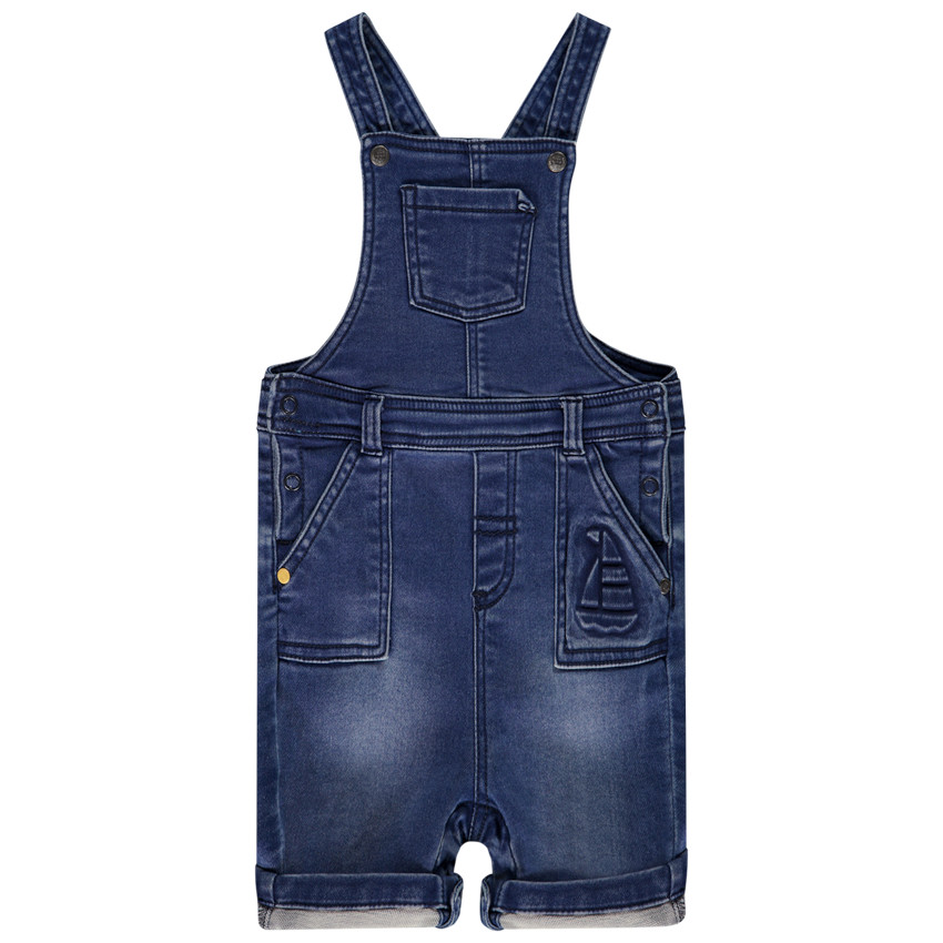 Salopette courte avec visuel voilier embossed pour bébé garçon 