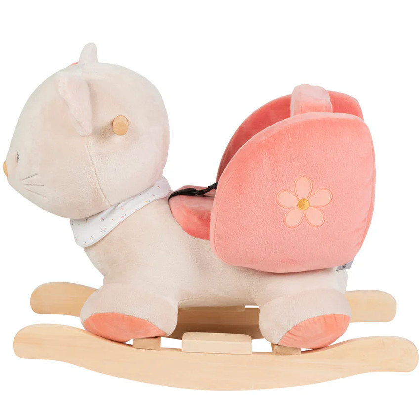 Schommeldier - Poes Lana - Koraal/beige - 59 cm 