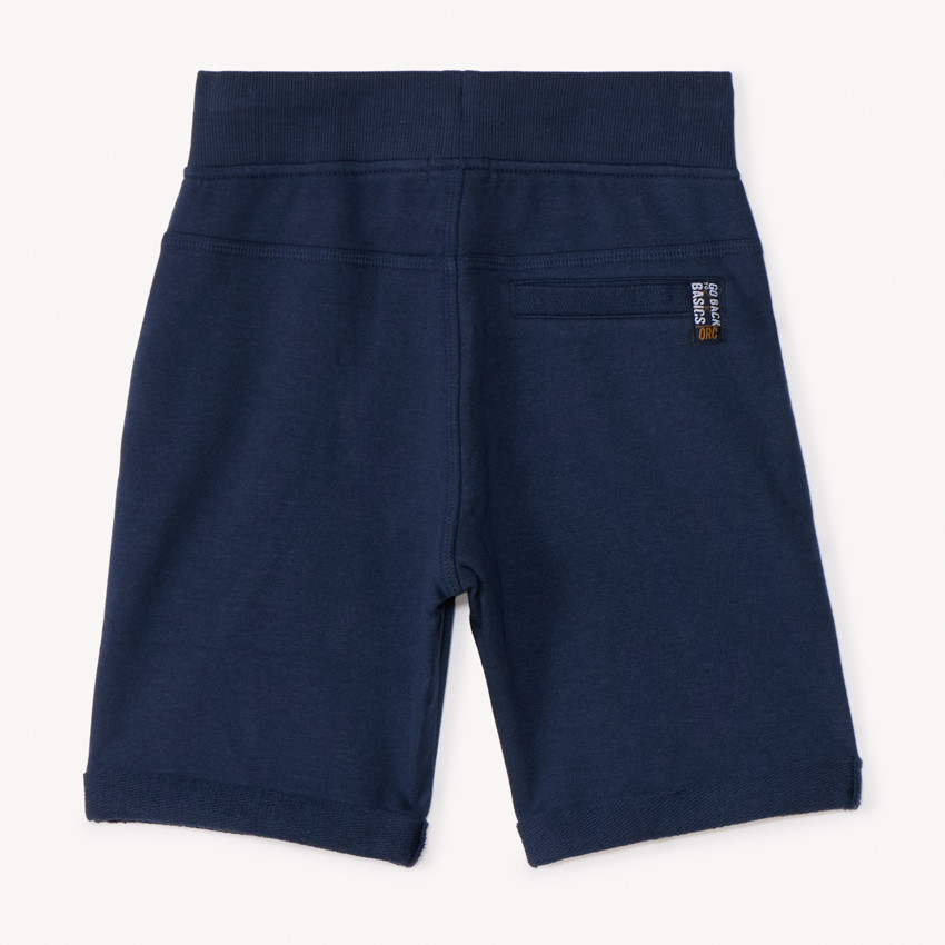 Bermuda en molleton uni à taille élastiquée pour garçon 
